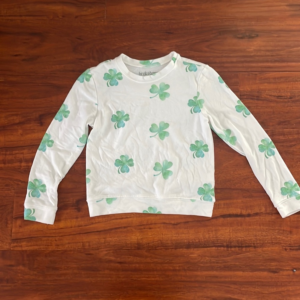 Four leaf clover sweatshirt.